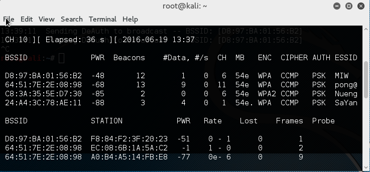 Airodump Start